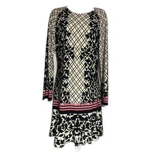 Fun Eliza  lined black and white pattern dress size 12